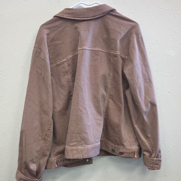 J. Jill Denim Maeve Pink Denim Jacket Women’s 2X #734 - Picture 6 of 6